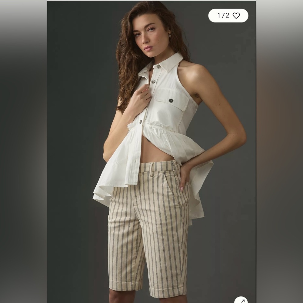 Anthropologie x Pilcro 
Size 30 Cream color shorts EUC - Picture 5 of 16